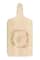 Floral Wreath Monogram Maple Paddle Cutting Board